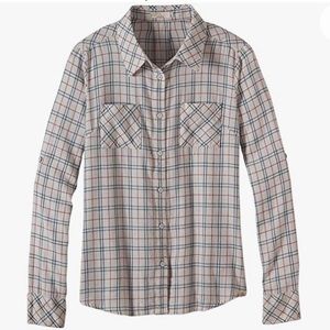 Prana 100% Organic Cotton Salinda Plaid Flannel Shirt